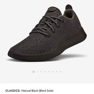 Men’s natural black wool allbirds